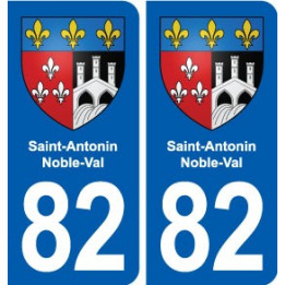 82 Saint-Antonin-Noble-Val blason autocollant plaque stickers ville