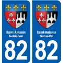 82 Saint-Antonin-Noble-Val blason autocollant plaque stickers ville