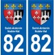 82 Saint-Antonin-Noble-Val blason autocollant plaque stickers ville