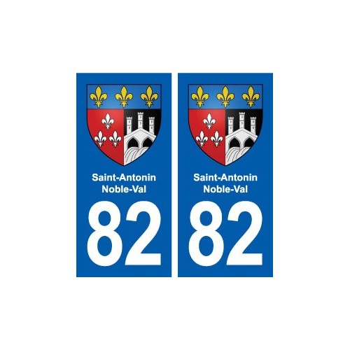 82 Saint-Antonin-Noble-Val blason autocollant plaque stickers ville
