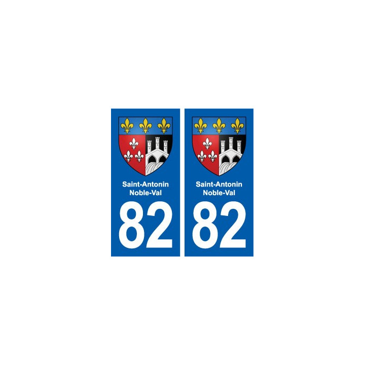 82 Saint-Antonin-Noble-Val blason autocollant plaque stickers ville