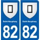 82 Saint-Nauphary blason autocollant plaque stickers ville