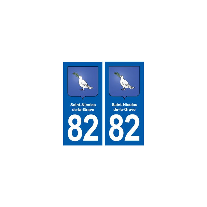 82 Saint-Nicolas-de-la-Grave blason autocollant plaque stickers ville