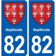 82 Septfonds blason autocollant plaque stickers ville