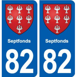82 Septfonds blason autocollant plaque stickers ville