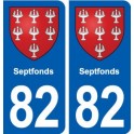 82 Septfonds blason autocollant plaque stickers ville