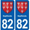 82 Septfonds blason autocollant plaque stickers ville