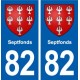 82 Septfonds blason autocollant plaque stickers ville