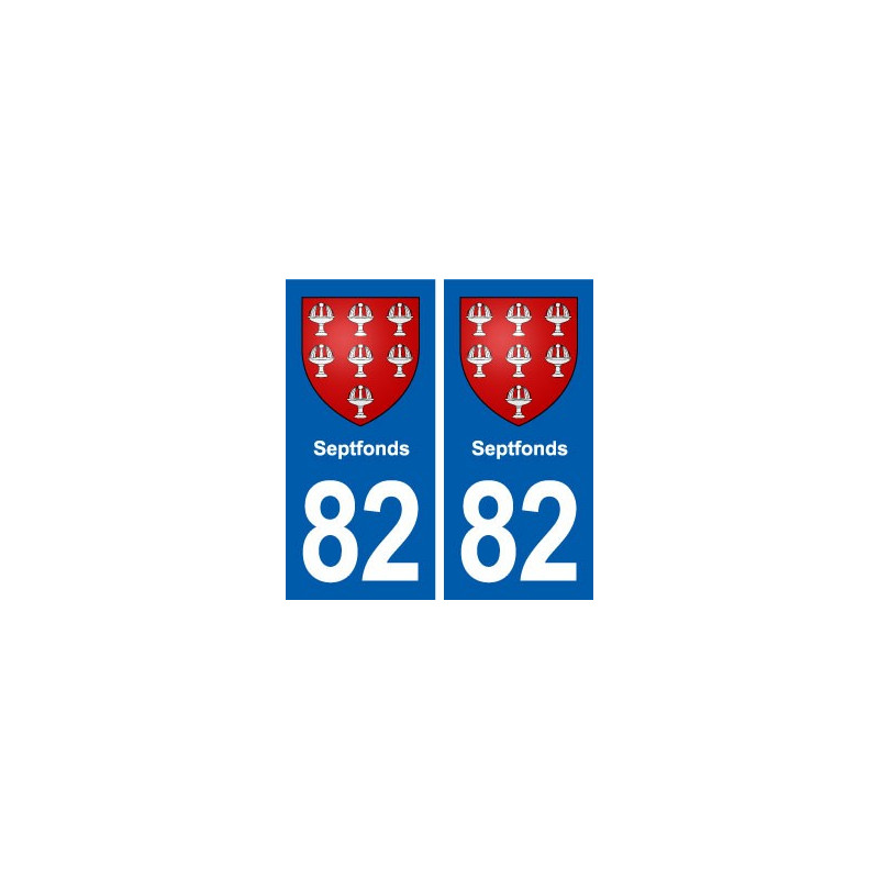 82 Septfonds blason autocollant plaque stickers ville