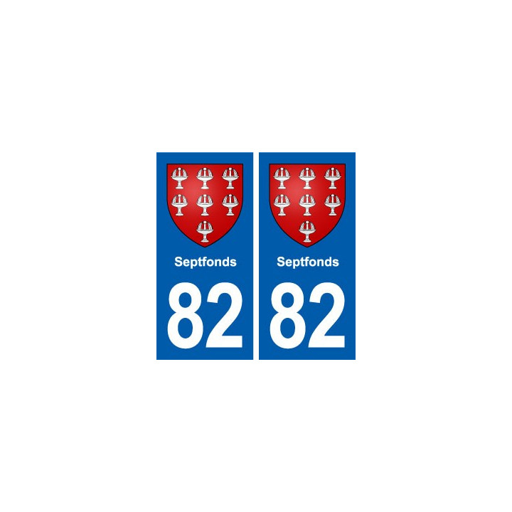 82 Septfonds blason autocollant plaque stickers ville