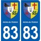 83 Adrets-de-l'Estérel blason autocollant plaque stickers ville