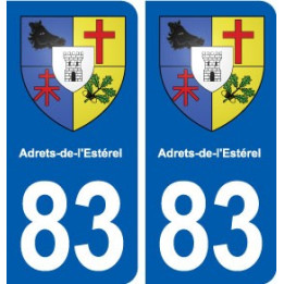 83 Adrets-de-l'Estérel blason autocollant plaque stickers ville