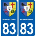 83 Adrets-de-l'Estérel blason autocollant plaque stickers ville