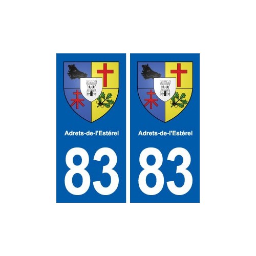 83 Adrets-de-l'Estérel blason autocollant plaque stickers ville