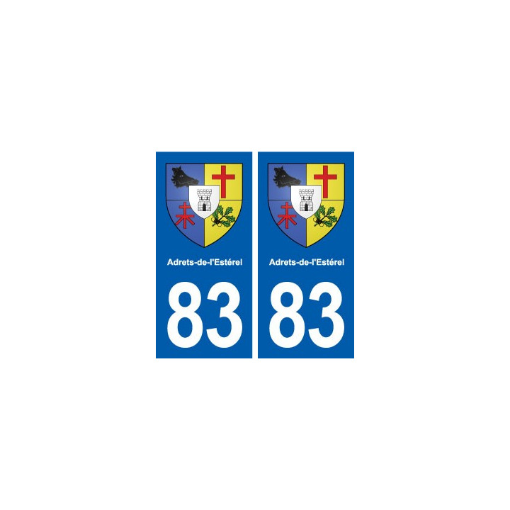 83 Adrets-de-l'Estérel blason autocollant plaque stickers ville