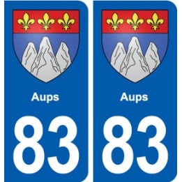 83 Aups blason autocollant plaque stickers ville