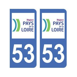 53 Mayenne autocollant plaque