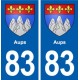 83 Aups blason autocollant plaque stickers ville