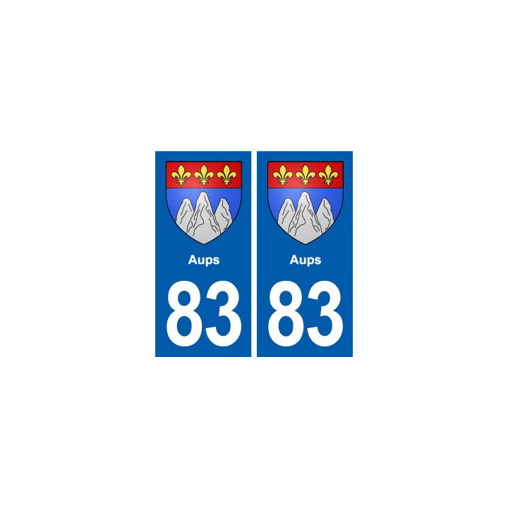 83 Aups blason autocollant plaque stickers ville
