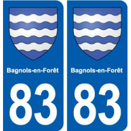 83 Bagnols-en-Forêt blason autocollant plaque stickers ville