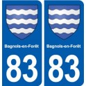 83 Bagnols-en-Forêt blason autocollant plaque stickers ville