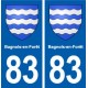 83 Bagnols-en-Forêt blason autocollant plaque stickers ville
