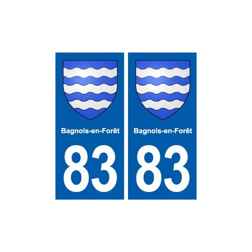 83 Bagnols-en-Forêt blason autocollant plaque stickers ville