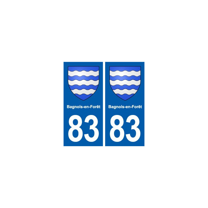 83 Bagnols-en-Forêt blason autocollant plaque stickers ville