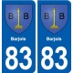 83 Barjols blason autocollant plaque stickers ville