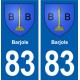 83 Barjols blason autocollant plaque stickers ville