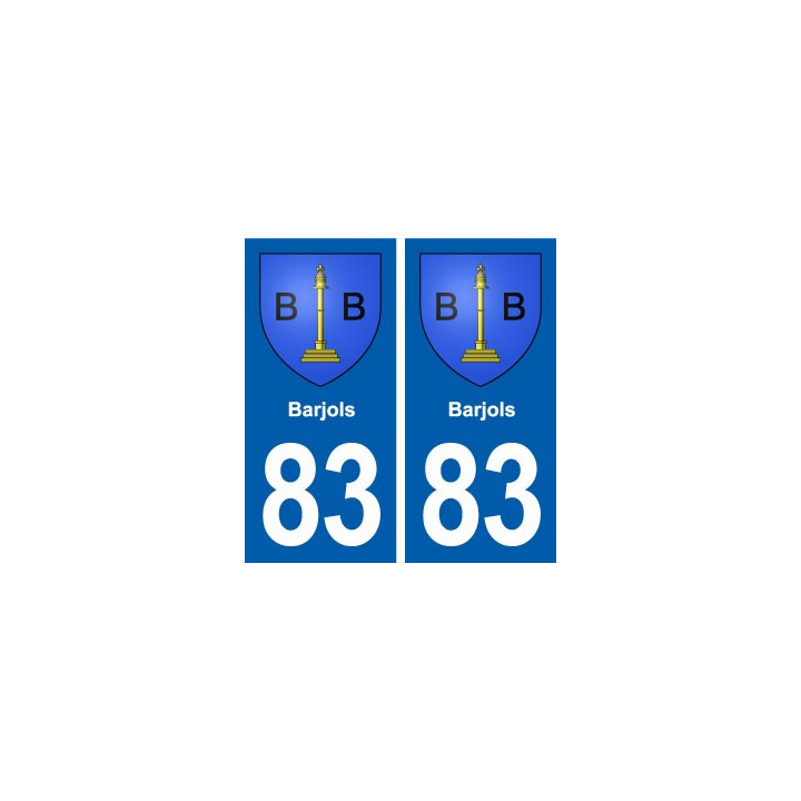 83 Barjols blason autocollant plaque stickers ville