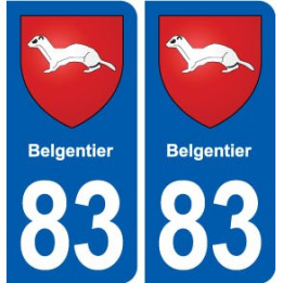 83 Belgentier blason autocollant plaque stickers ville