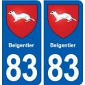 83 Belgentier blason autocollant plaque stickers ville