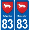83 Belgentier blason autocollant plaque stickers ville