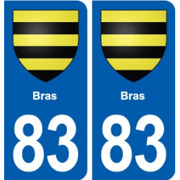 83 Bras blason autocollant plaque stickers ville