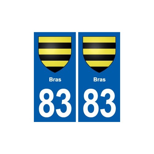 83 Bras blason autocollant plaque stickers ville