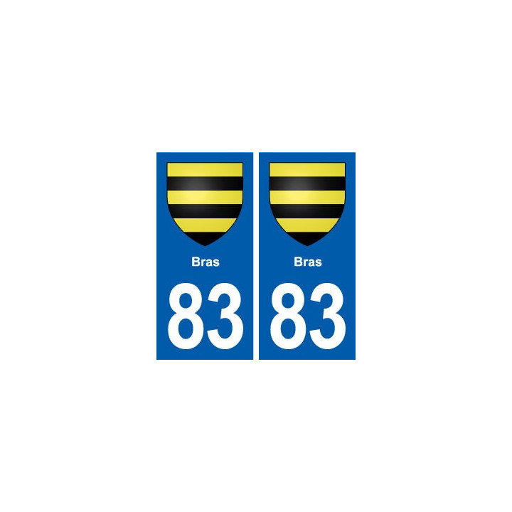 83 Bras blason autocollant plaque stickers ville
