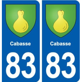 83 Cabasse blason autocollant plaque stickers ville