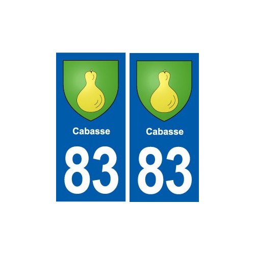 83 Cabasse blason autocollant plaque stickers ville
