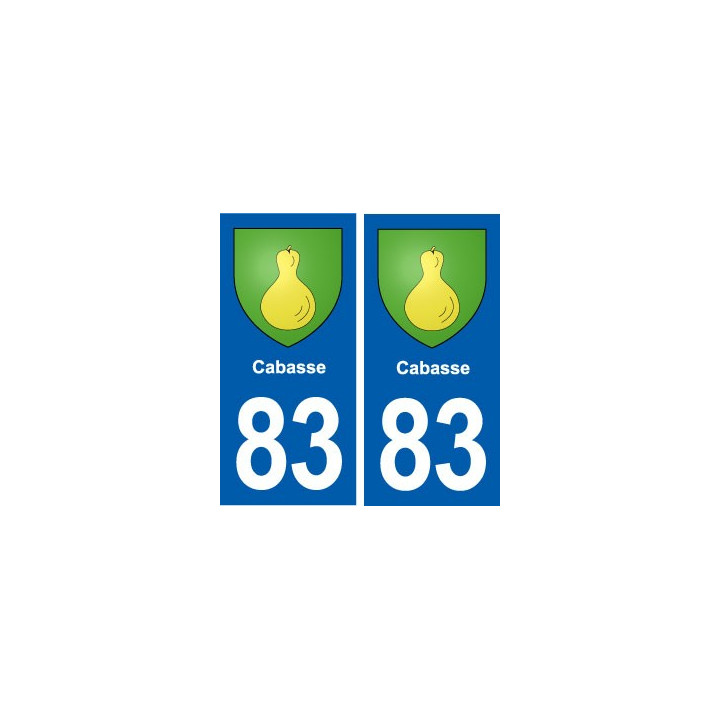 83 Cabasse blason autocollant plaque stickers ville