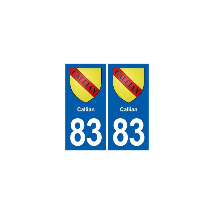 83 Callian blason autocollant plaque stickers ville