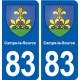 83 Camps-la-Source blason autocollant plaque stickers ville