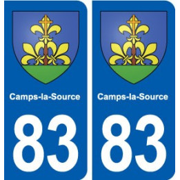 83 Camps-la-Source blason autocollant plaque stickers ville