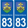 83 Camps-la-Source blason autocollant plaque stickers ville