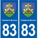 83 Camps-la-Source blason autocollant plaque stickers ville