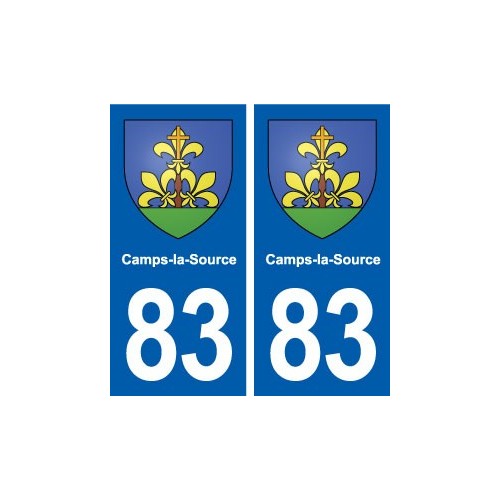 83 Camps-la-Source blason autocollant plaque stickers ville