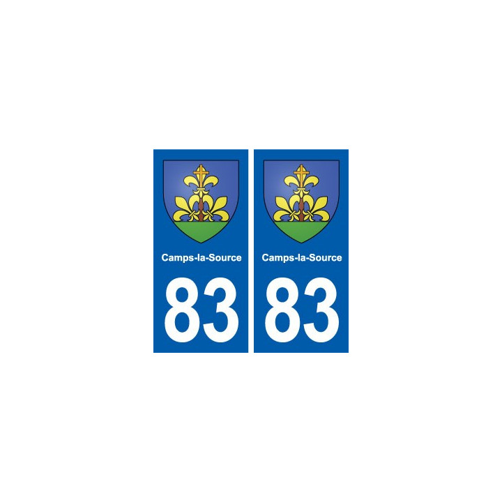 83 Camps-la-Source blason autocollant plaque stickers ville