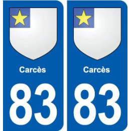 83 Carcès blason autocollant plaque stickers ville