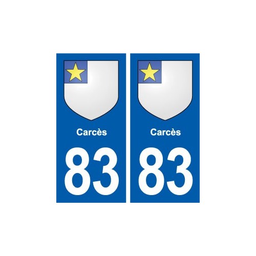 83 Carcès blason autocollant plaque stickers ville
