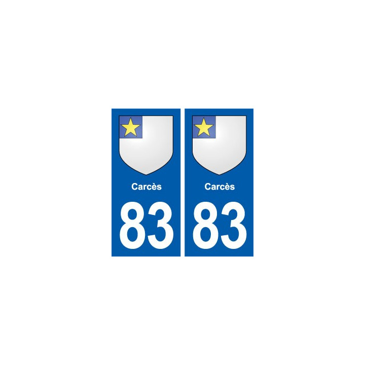 83 Carcès blason autocollant plaque stickers ville